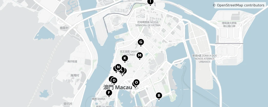 Map of Macao Peninsula