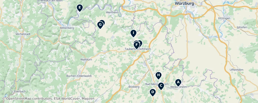 Map of Main-Tauber-Kreis