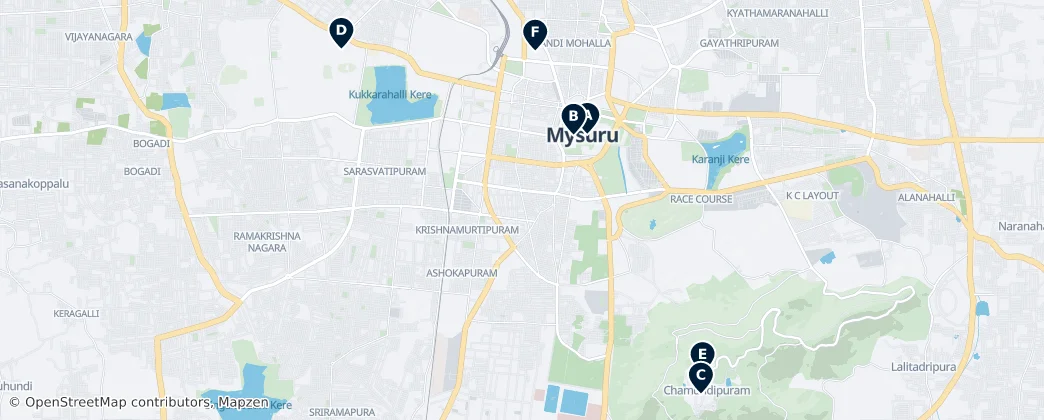 Map of 마이소르