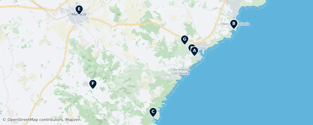 Map of Manacor
