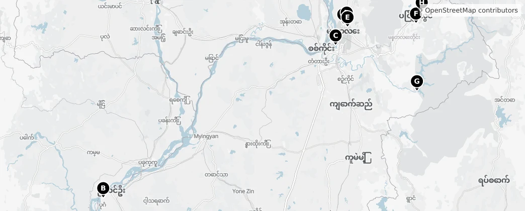 Map of 만달레이 관구