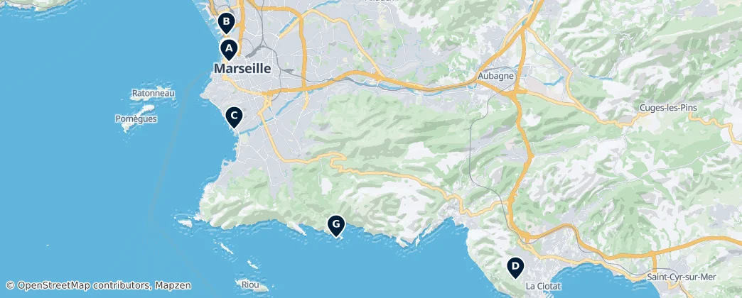Map of 마르세유