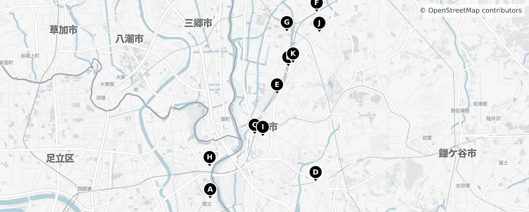 Map of 마쓰도시