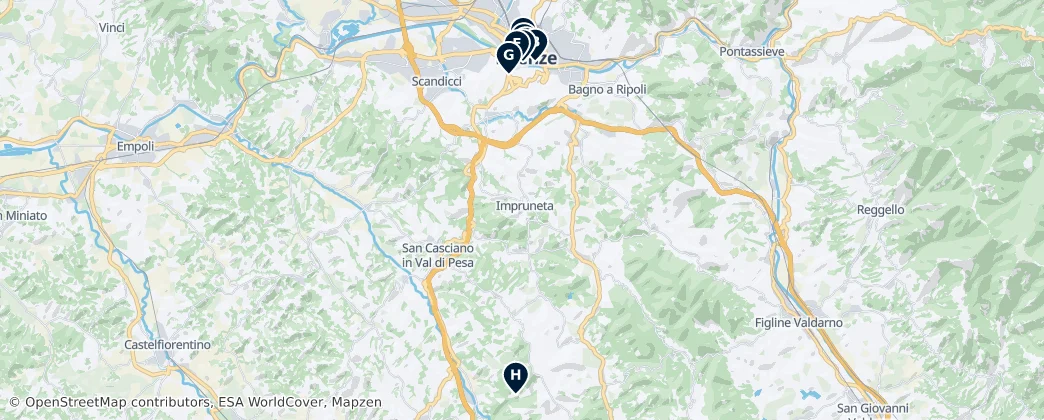 Map of 피렌체 광역시