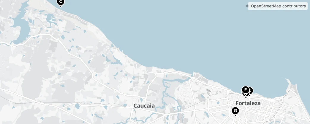 Map of Microrregião de Fortaleza