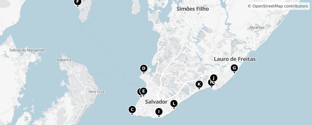 Map of Microrregião de Salvador