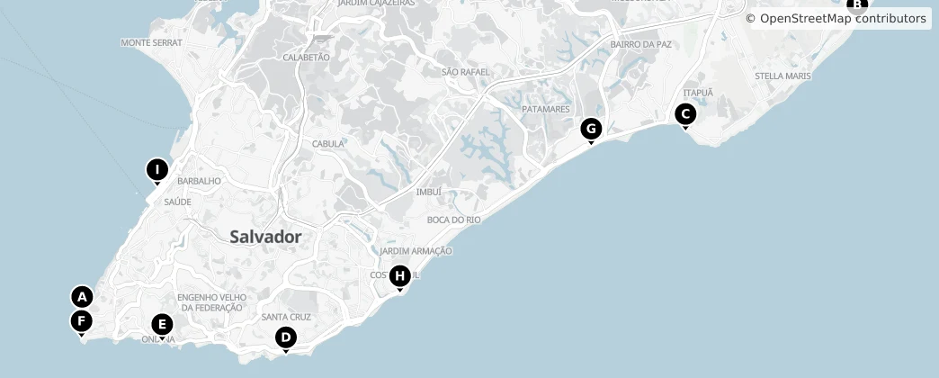 Map of Microrregião de Salvador