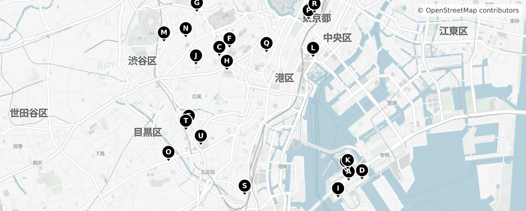 Map of 미나토구