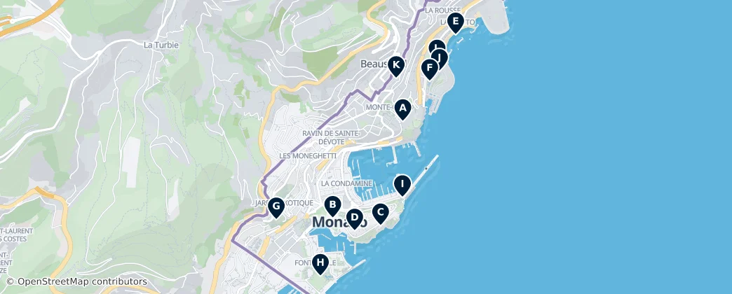 Map of 모나코