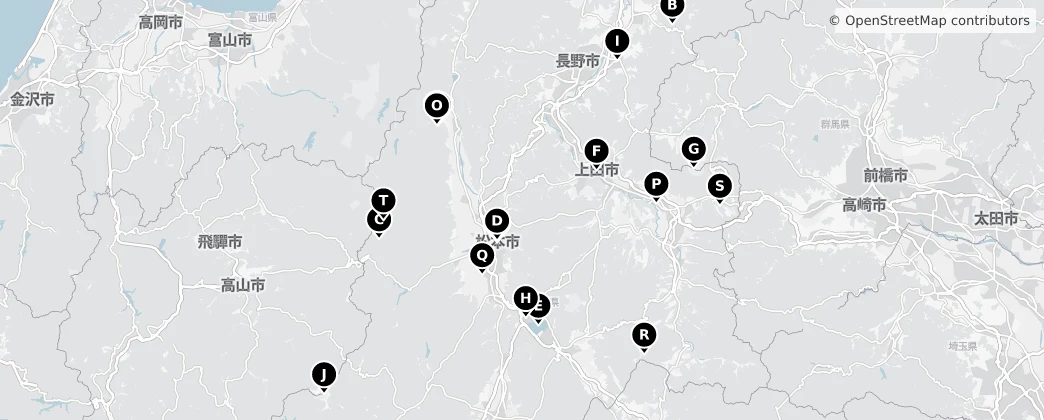 Map of 나가노현