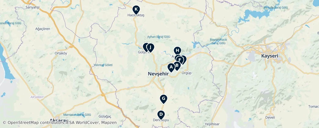 Map of 네브셰히르주