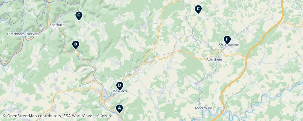 Map of Neckar-Odenwald-Kreis