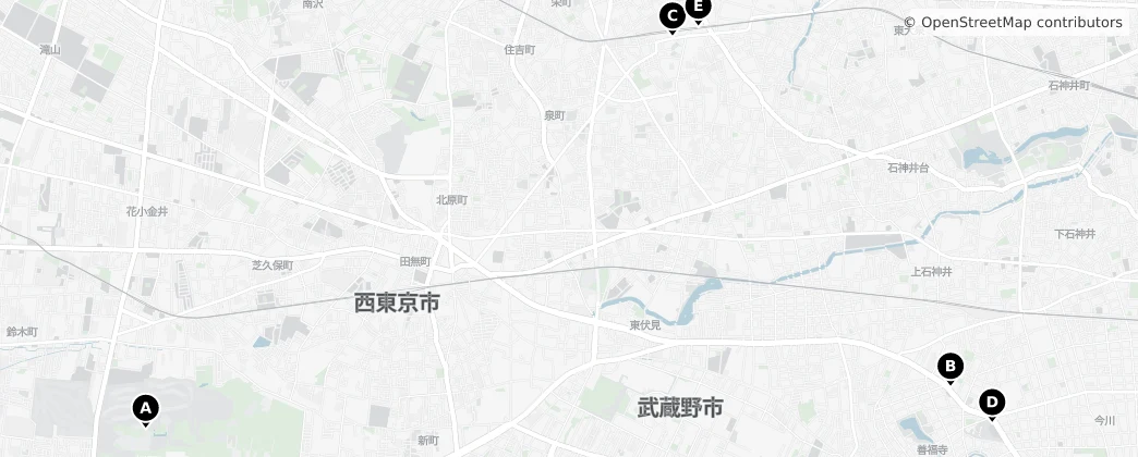 Map of 니시토쿄시