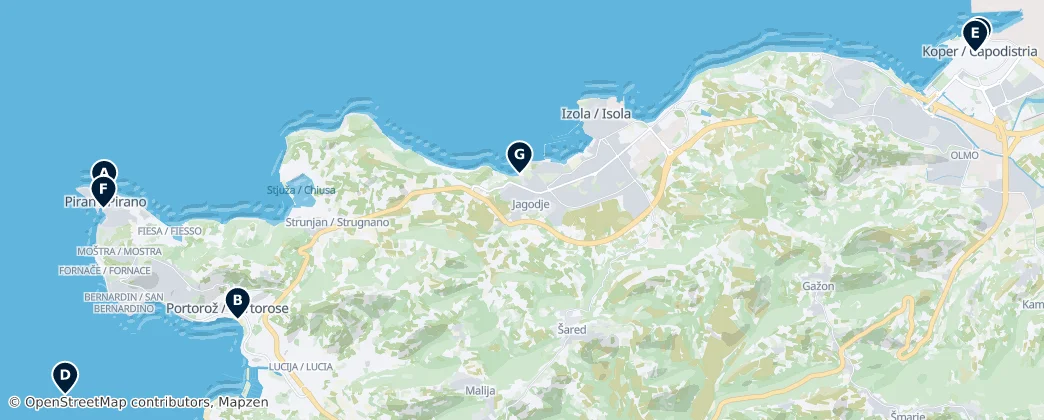 Map of Obalno-kraška regija