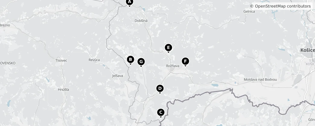 Map of Rožňava District