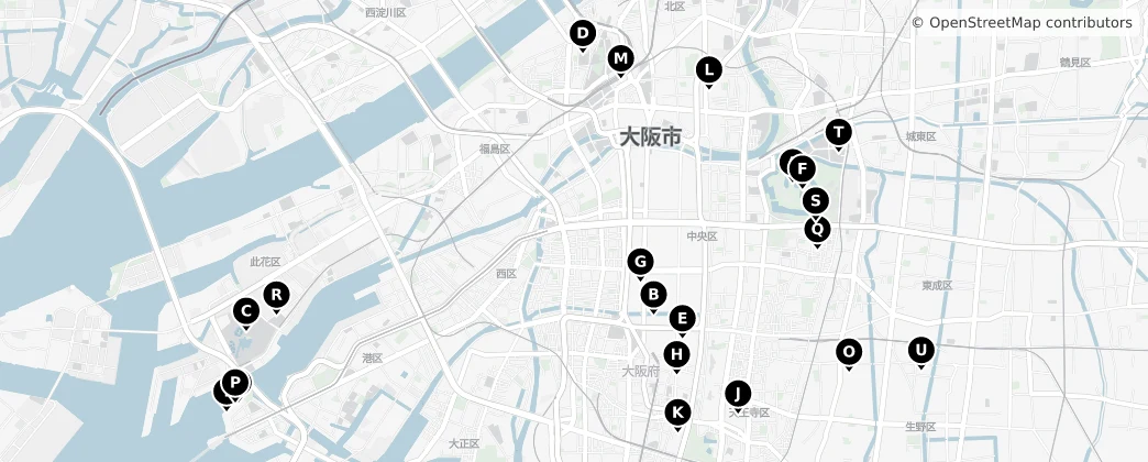 Map of 오사카시