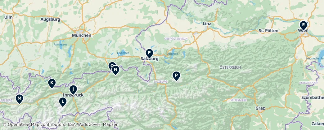 Map of 오스트리아
