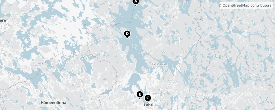 Map of 패이얘트해메 지역