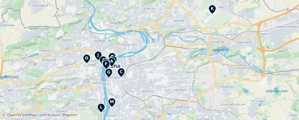 Map of 프라하