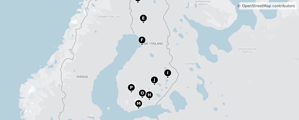 Map of 핀란드