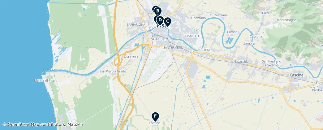 Map of 피사
