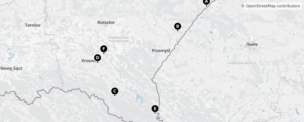 Map of 포드카르파츠키에주