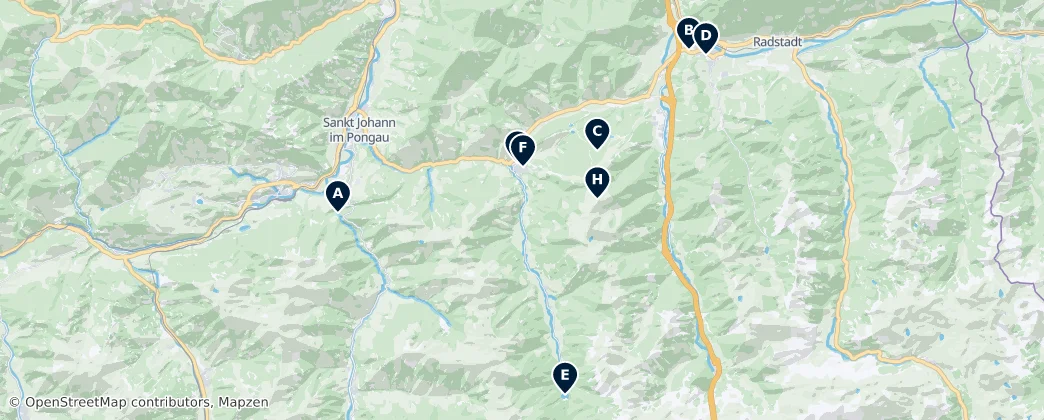 Map of Radstadt Tauern