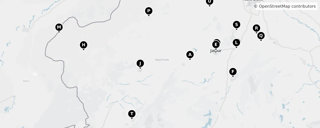 Map of 라자스탄 주