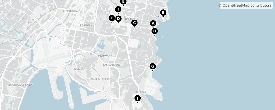 Map of Randwick City Council