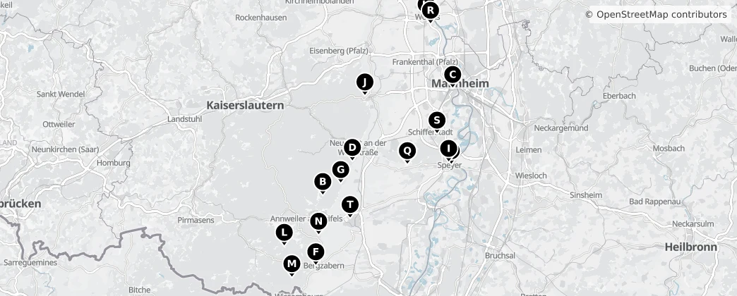 Map of Region Rhein-Neckar (RP)