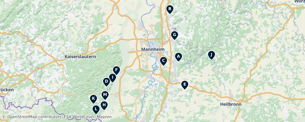 Map of Rhine-Neckar