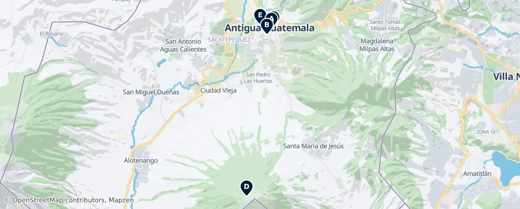 Map of Sacatepéquez