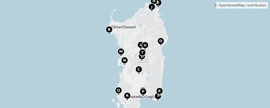 Map of 사르데냐