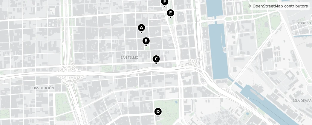 Map of San Telmo, Buenos Aires
