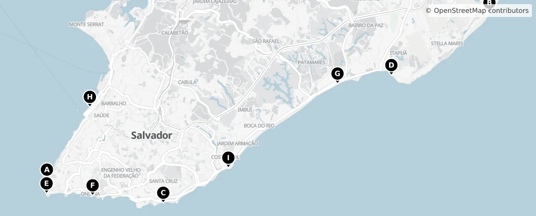 Map of 사우바도르