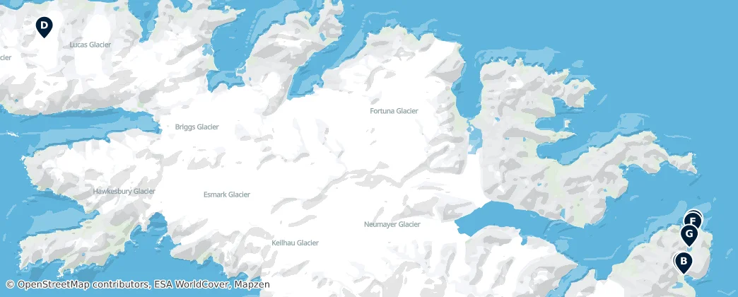 Map of 사우스조지아섬