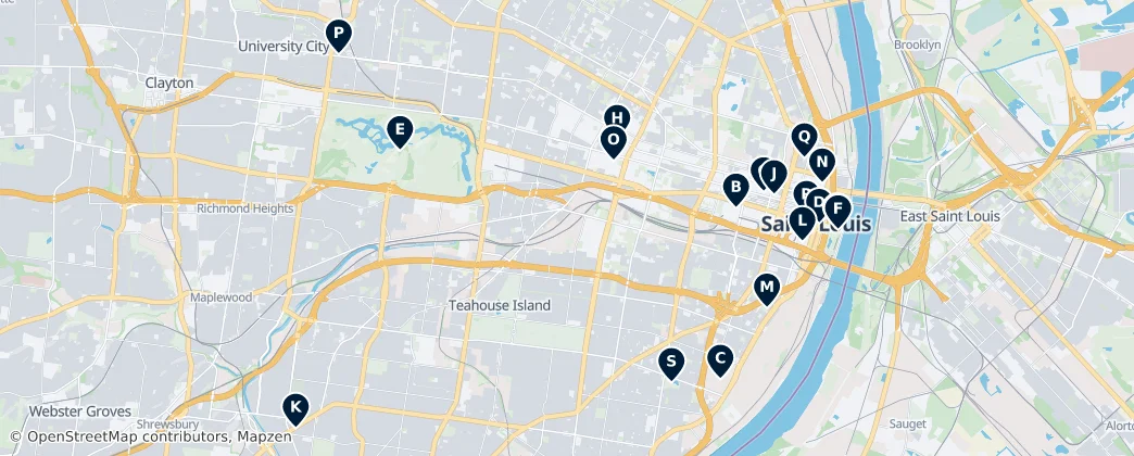 Map of 세인트루이스