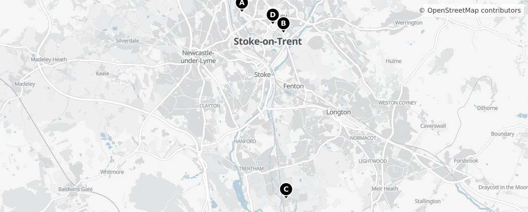 Map of 스토크온트렌트