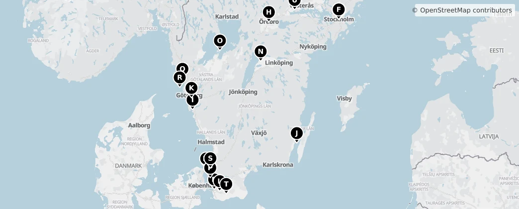Map of 스웨덴