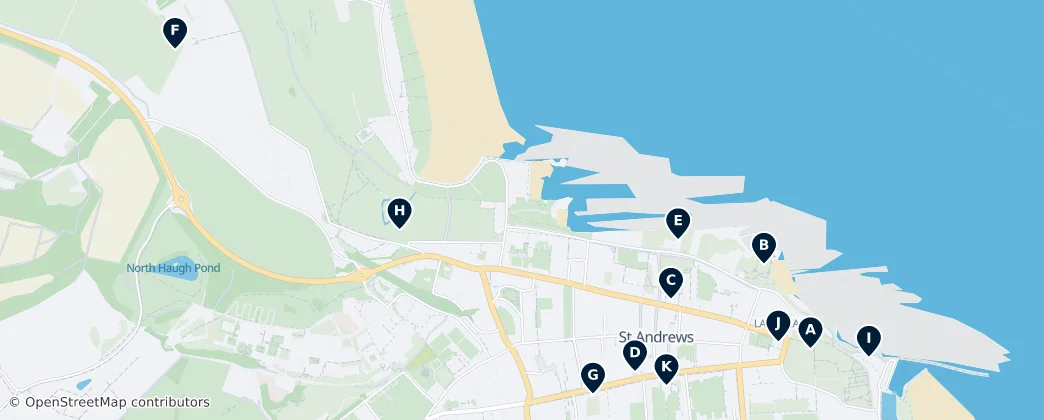 Map of 세인트앤드루스