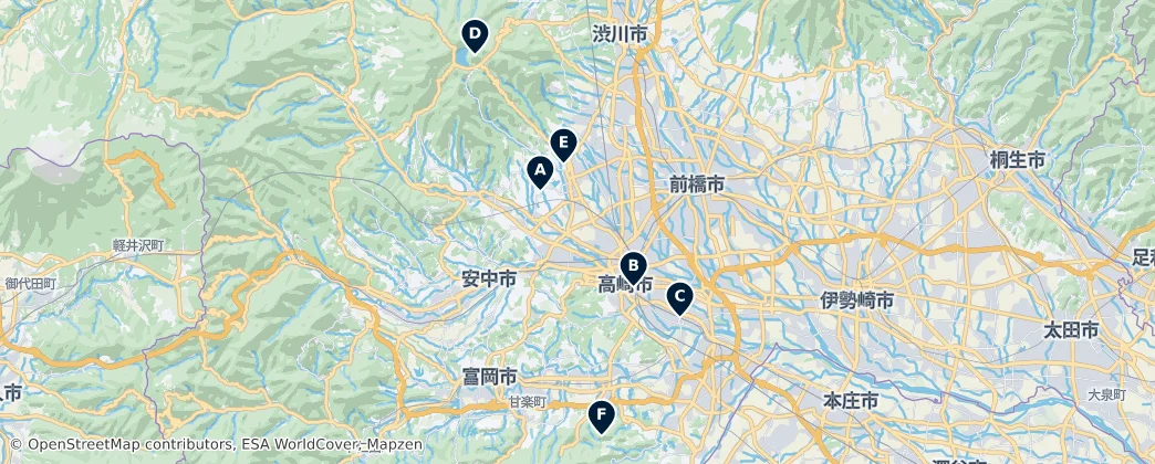 Map of 다카사키시