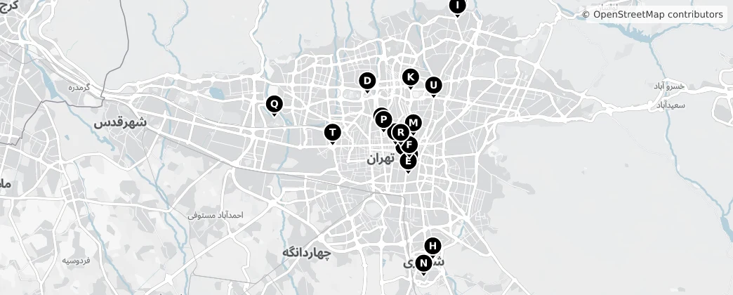 Map of 테헤란