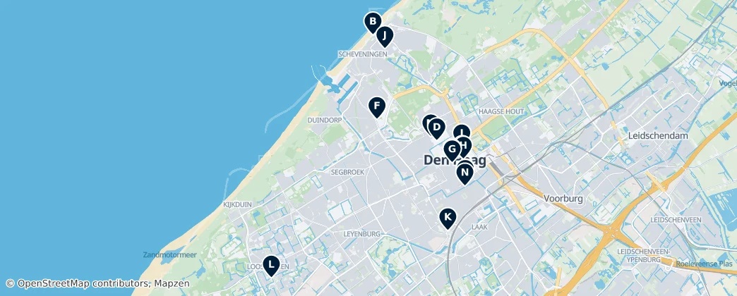 Map of 헤이그