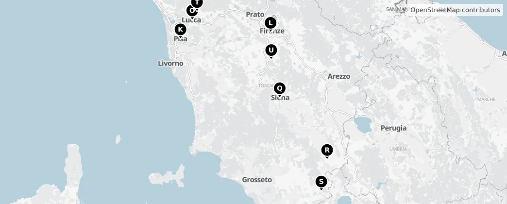 Map of 토스카나주