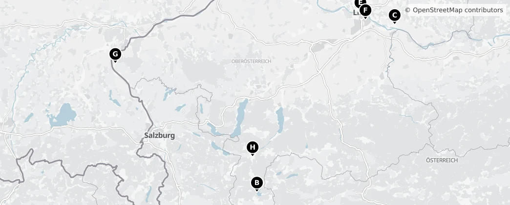 Map of 오버외스터라이히주