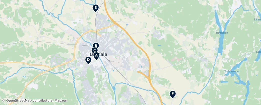 Map of 웁살라시