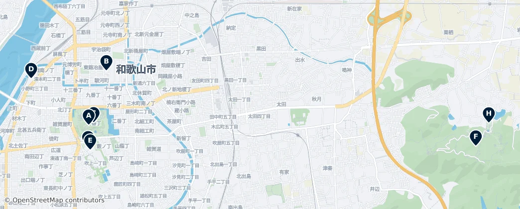 Map of 와카야마시