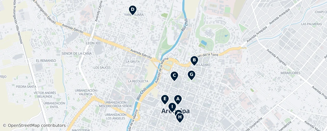 Map of Yanahuara District