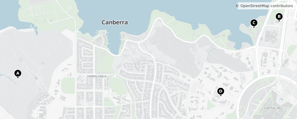 Map of Yarralumla