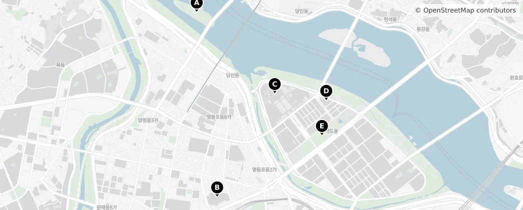 Map of 영등포구